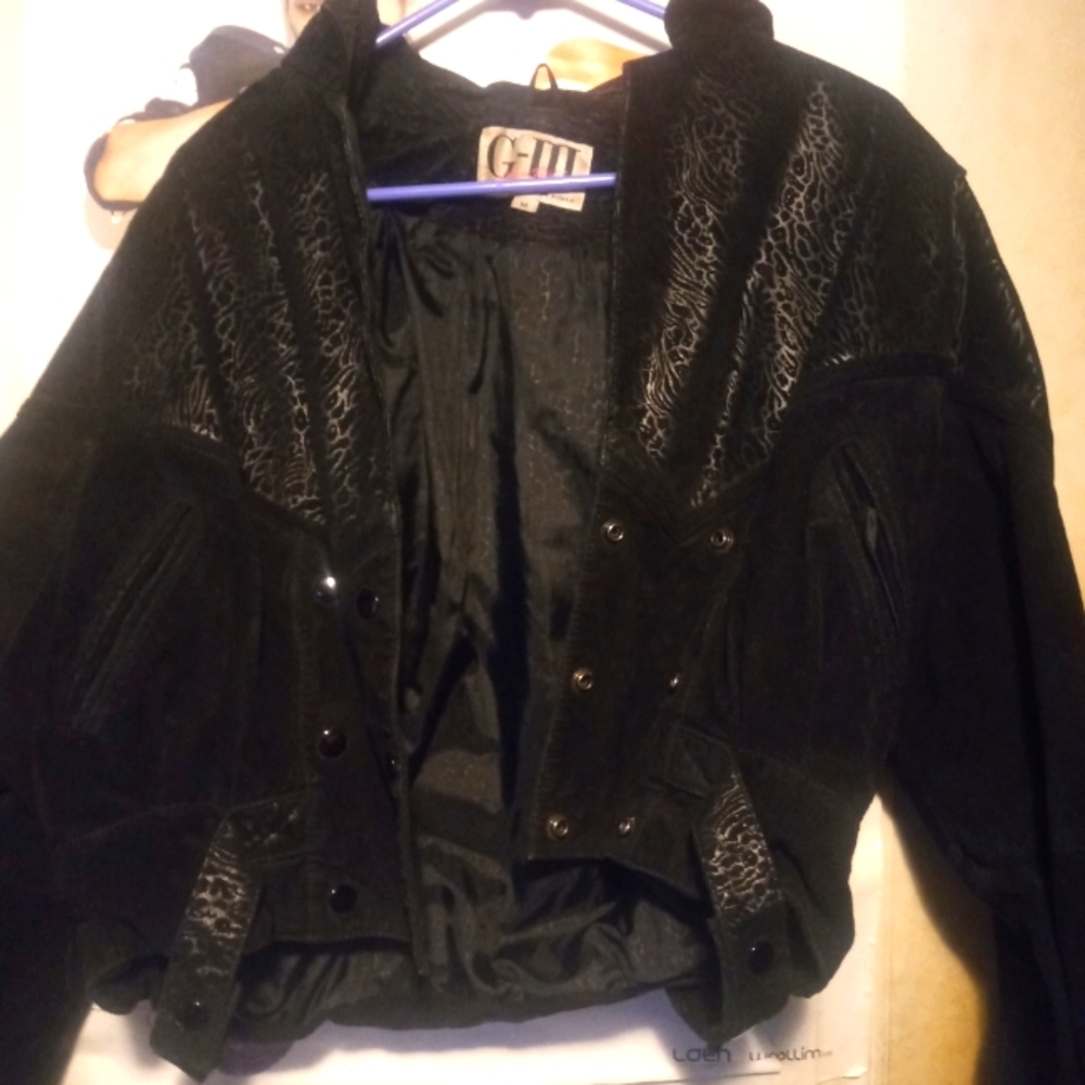 Suede leather jacket